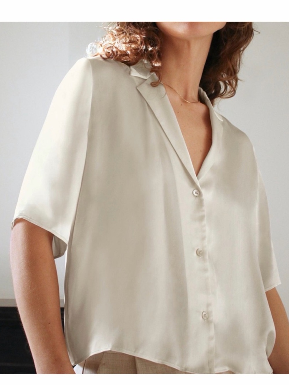 Aritzia Babaton Prevail Satin Shirt